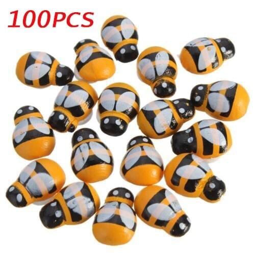 100pcs Mini Bees Wall Sticker Ladybird Fridge Magnet Cute Home Decals Kids Scrapbooking Toys Self-adhesive Art Wall Decoration