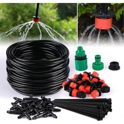 25m Auto Watering Kit Garden DIY Drip Irrigation Set Vegetable Waterer Facility Assembled Irrigation System Adjustable Drip