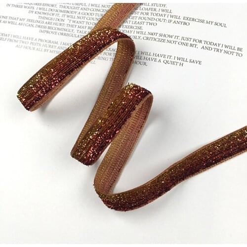 3/8" 9mm 20 yards no elastic metallic glitter velvet ribbon fabric craft DIY headband fabric（17 colors