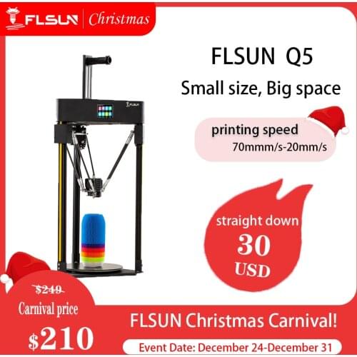 FLSUN Q5 3D Printer TMC 2208 Silent Driver Auto-Leveling TFT 32Bits 3D Printer Kossel Board 3D-Printer