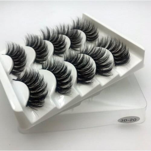 5/2 Pairs 3D Mink Lashes Fluffy Soft False Eyelashes Natural Long Fake Eyelashes Makeup Beauty Eyelash Extension Eye Makeup Tool