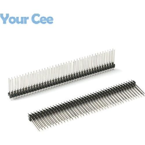 50 pcs 2x40 Pins Pitch 2.54mm Double Row Male Pin Header Length 20mm Pin 2x40P