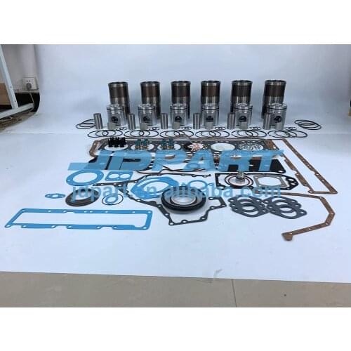 6CT Rebuild Kit With Cylinder Gasket Set Piston Rings Liner Kit For Cummins