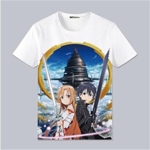 Anime T-Shirt Sword Art Online Clothing Unisex Adults Child Casual fashion T Shirt Short Sleeve Tops High Quality tshirt Cosplay