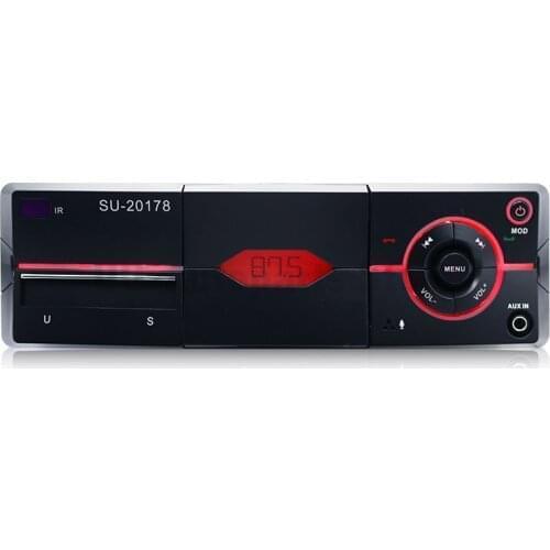 Bluetooth 1-Din Car Audio Stereo Lossless sound quality Mp3 Player AUX Remote Control with Phone Holder