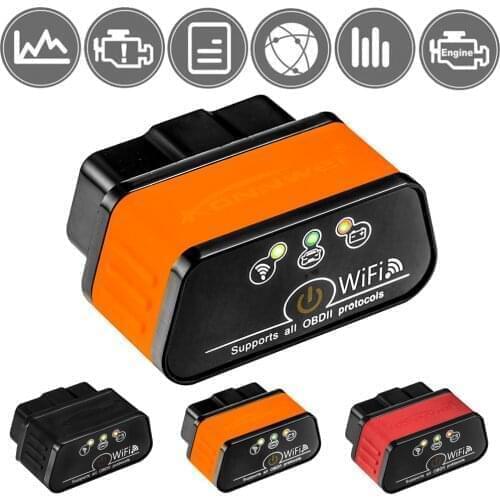 OBD2 Car Scanner Android IOS Wifi For Citroen Audi Seat Fiat Jaguar Skoda Datsun Dacia ELM327 V1.5 PIC18F25K80 Diagnostic Tools