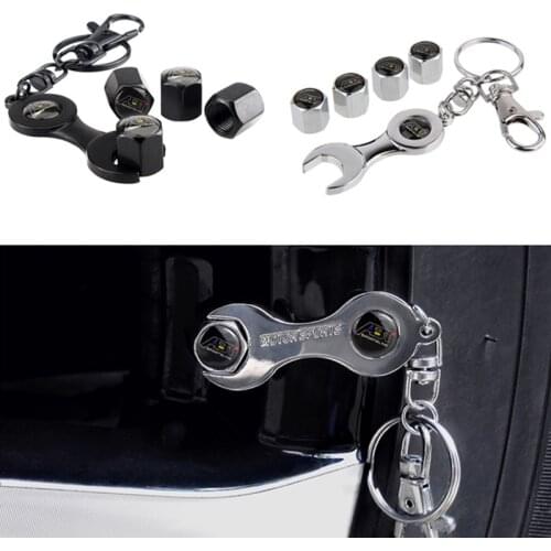 Car Styling for ABT Logo Tire Valve Cap Wheel Airtight Cover with Wrench for Volkswagen Tiguan Passat b5 Golf Polo Sharan