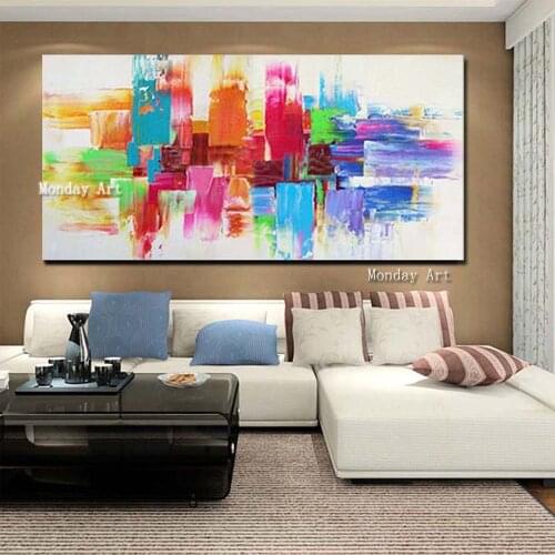 Large canvas painting Handmade Painting wall art For Living Room Handpainted Abstract Painting Home Decorati Wall Picture quadro
