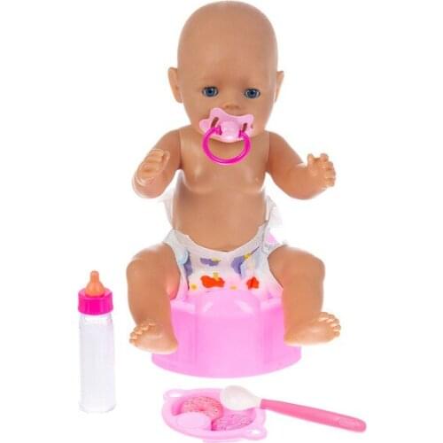 Bottle+Toilet+Diapers+Nipple+Bottle+Dinner Scoop Simulated Doll Tableware For 18 Inch American Doll&43 Cm Baby Doll Toy