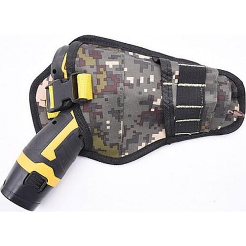 Drill Holder Holster Pouch Oxford Fabric Waist Tool Bag For Wrench Hammer Screwdriver Holder Kit Storage Pockets