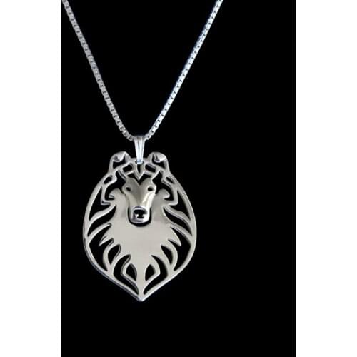 DANGGAO fashion Newest Unique Handmade Rough Collie Pendant Necklace for women Dog Jewelry Pet Lovers Gift Idea