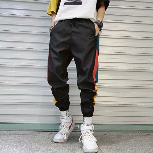 Streetwear Hip Hop Joggers Pants Men Loose Harem Pants Male Ankle Length Trousers Elastic Waist Sweatpants Mens Casual Pants