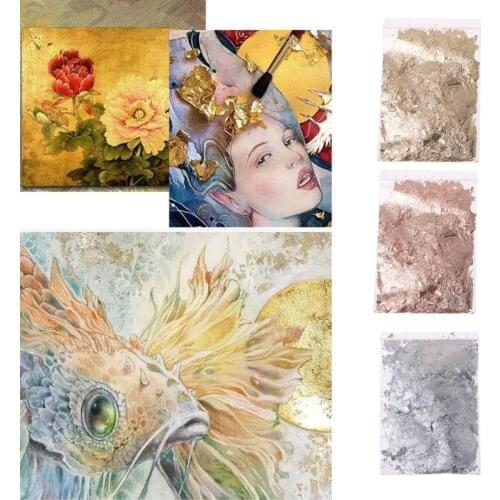 Broken Gold Leaf Flake Resin Epoxy Mold Art Decoration Gold Foil Fillings