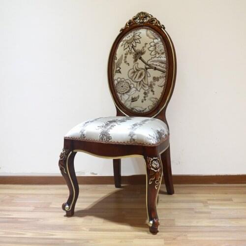 European oak sketch gold family hotel fabric dining chair chair