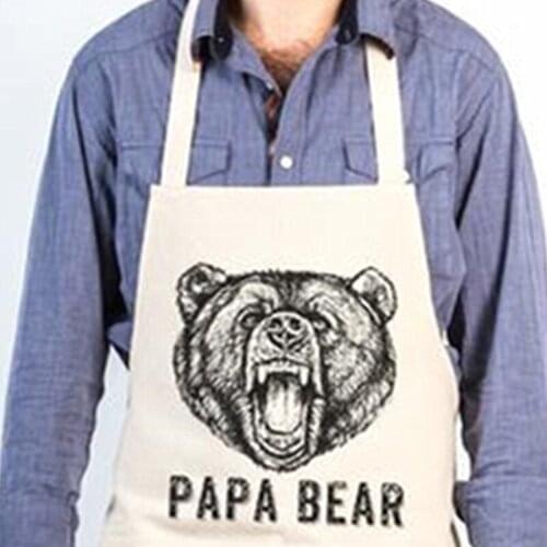 Custom Mens Barbecue Apron,Personalized Super hero father bear apron,Chef flavor,Excellent Cooking Skills,Grill Master,BBQ gift