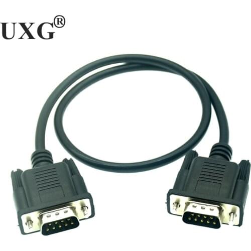 DB9 Male to male SERIAL DB9 RS232 9 PIN Data Cable SERIAL Cable PC Converter Extension Connector short cable 50cm 1.5m 3m 5m 10m