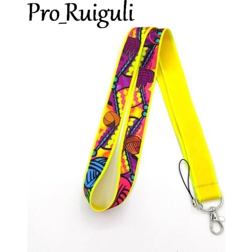 30pcs Worsted yarns cartoon Neck Strap Lanyard keychain Mobile Phone Strap ID Badge Holder Key Chain Keyring cosplay Accessories