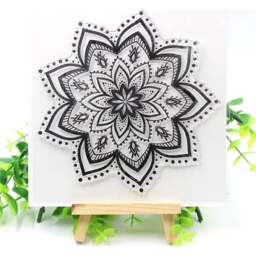KSCRAFT Flourish Flower Transparent Clear Silicone Stamps for DIY Scrapbooking/Card Making/Kids Crafts Decoration Supplies 526
