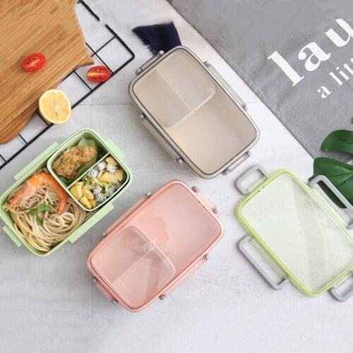 1000ml Healthy Material Lunch Box Leak-Proof Partition Bento Boxes Microwave Food Storage Container Lunchbox BPA Free