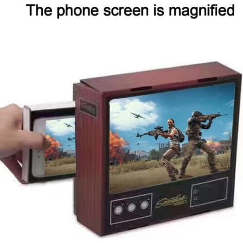 Hot Mobile Phone Screen Magnifier Phone Projector Video Amplifier Folding Enlarged Expander DIY Retro Cardboard TV Set Gags Toy