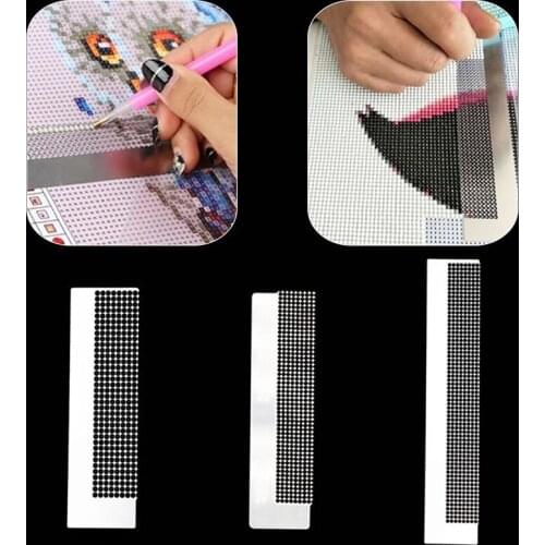 Diamond Painting Ruler Diamond Painting Tool Ruler Accessories DIY Diamond Embroidery Fixing Tool Stainless Steel Ruler