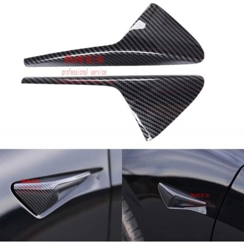 Model 3 Model S Model X dry carbon Side fender Camera Protection Cover trim Badge sticker