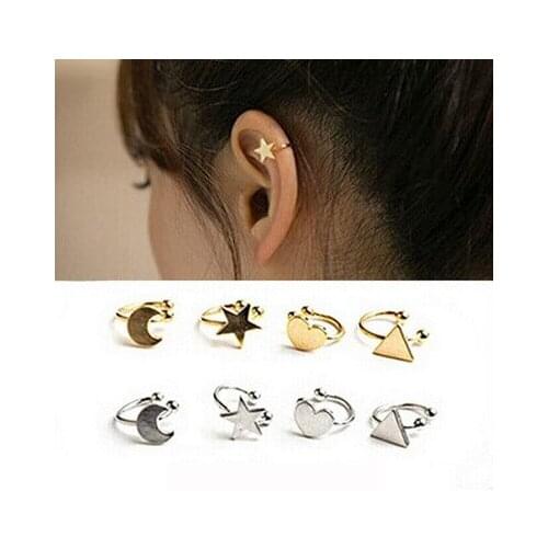 New fashion Creative star moon U-shaped ear clip For Women girl Accessories jewelry wholesale