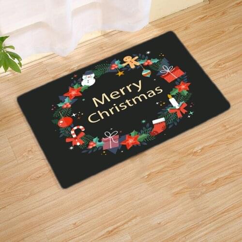 New Christmas Door Mat Outdoor Carpet Doormat Santa Ornament Home Decoration for Adult Kids Xmas Gift