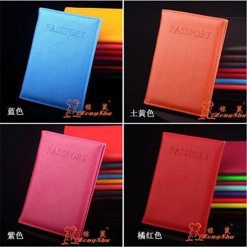 Good Quality Faux Leather Business Men&Woman Passport Cover Hot Selling ID Card Holder Travel Wallets Passport Holder 9 Colors