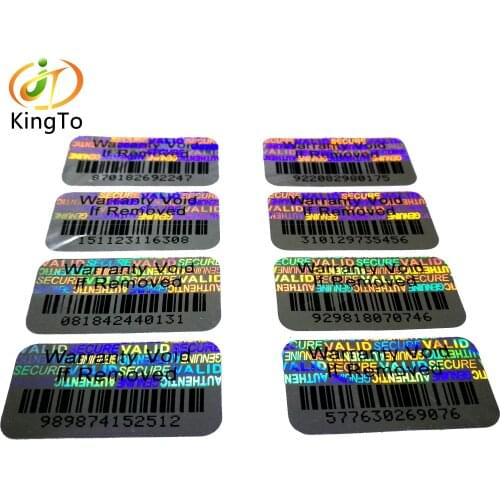 Custom anti-counterfeiting hologram barcode sticker