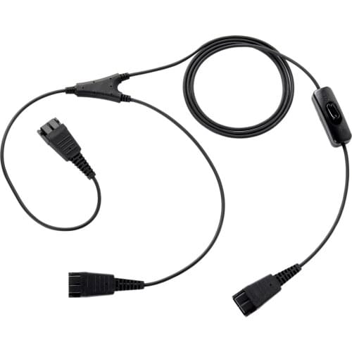 Y Training Supervisor Quick Disconnect Cord with Mute Button for Jabra Headsets