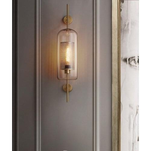 Post-modern Luxury Glass Wall Lamp Nordic Wall Lights for Living Room Bedroom Bedside Lamps Indoor Lighting Fixtures Decoration