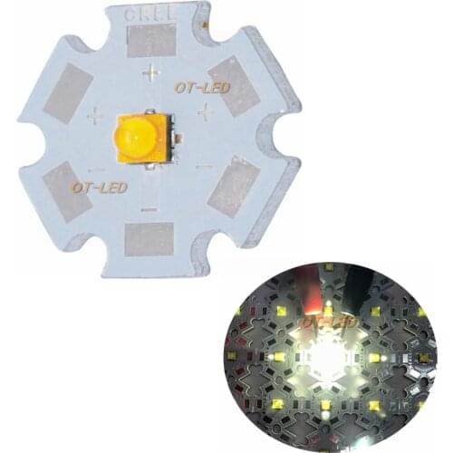 100pcs Cree XTE LED XT-E 1-5W LED Emitter Pure White 6000K Neutral White 4500K Warm White 3000K Diode Chip With 20MM PCB