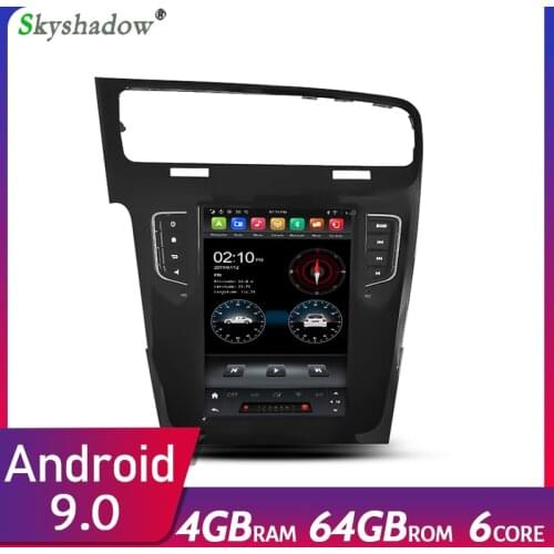 Vertical Tesla Car DVD Player DSP IPS PX6 Android 10.0 64G GPS Radio Wifi Bluetooth 5.0 For Volkswagen Golf 7 2013-2016