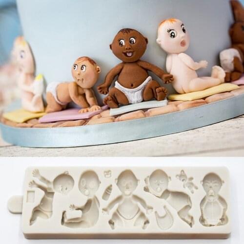 Expression of Baby Mould Silicone Mold Fondant Cake Decorating Tools Chocolate, Gumpaste Mold, Sugarcraft, Kitchenware