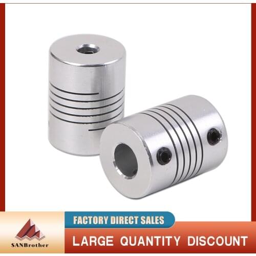 1pc 3D Printer 5x8x25mm Flexible Shaft Coupler Stepper Motor Flexible Shaft Couplings 12 sizes Parts Free Shipping