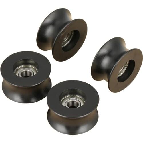 4Pcs 0840UU U Type U-Groove Pulley Roller Guide Wheel 8x40x20.7mm Pulley Wheel poleas para cuerdas