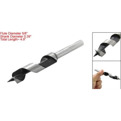 5/8" Dia. Flute Threaded Screw Tip Hex Shank Auger Bit 2pcs