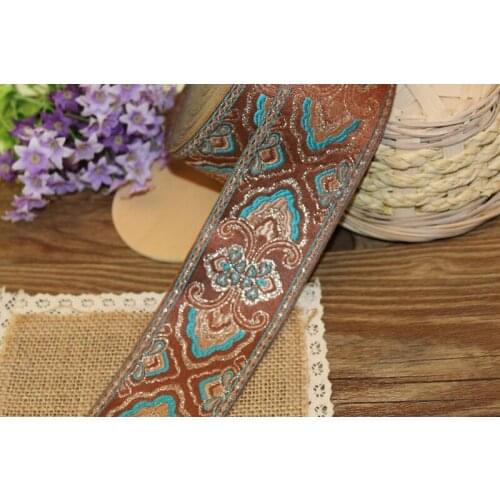 5yards/lot wide 6cm Woven Jacquard Ribbon classical totem design curtain and clothing accessory LS-9786