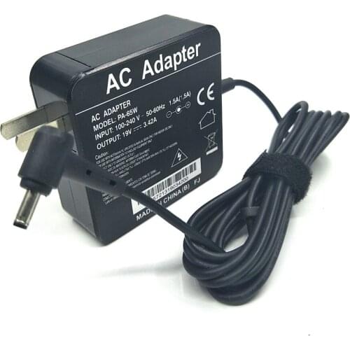 Laptop AC adapterFor ASUS UX21A UX32A UX303 S200E U305F UX31A UX305 UX300 UX303 with US 19v3.42a 4.0mm*1.35mm portable adapter