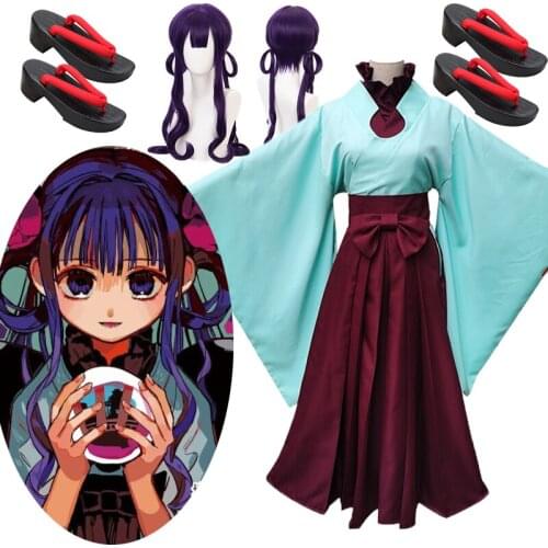 Anime Jibaku Shounen Toilet bound Hanako kun Akane Kwai Cosplay Costume Japanese Kimono Uniforms Halloween Party Witch Costumes