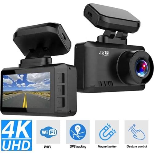 Car DVR Dash Cam 4K Ultra HD 2.4" Driving Recorder WIFI 3840*2160P 30FPS 170 Wide Angle Detection GPS Tracker Dashcam Registrar