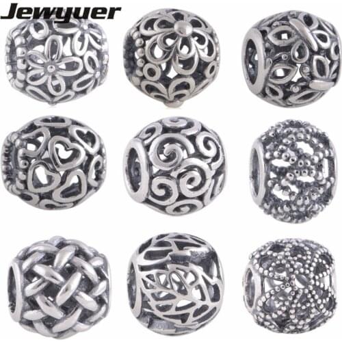 Authentic 925 Sterling Silver Openwork Butterfly and flowers Charms Beads Fit Bracelet Fine Jewelry DIY Gift wholesale BE074
