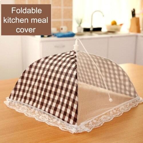 1PC Portable Umbrella Style Food Cover Anti Mosquito Meal Cover Lace Table Home Using Food Cover Kitchen Gadgets Cooking Tools
