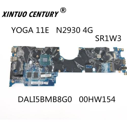 DALI5BMB8G0 For Lenovo thinkpad 11E Yoga 11E computador portátil placa mãe SR1W3 N2940 4GB 00HW154 100% test