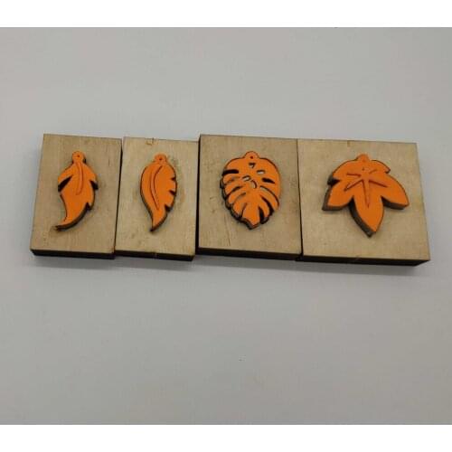 Designer leather craft ear ring handing decoration leaf design die cutting knife mould diy hand machine punch tool set