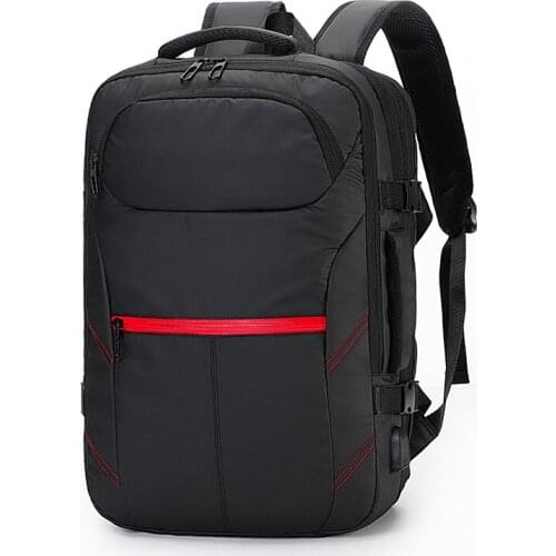 Men Backpacks Laptop Bag 15.6 Inch Waterproof Nylon Work Business Backpack Shoulder Back Usb Charge Bag Big Trave Bag 3 Layer