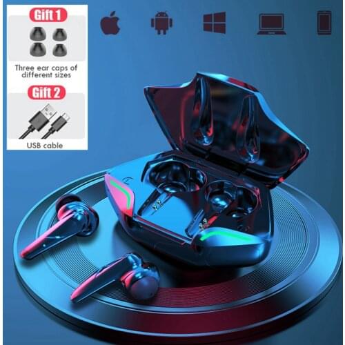 10 hours TWS Wireless Headphone with Charge Box, 9D Stereo Bass Bluetooth Earphones with Mic, Waterproof Sport Bluetooth Earbuds