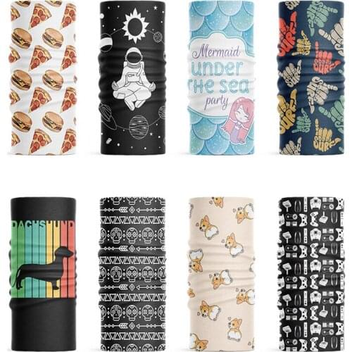 3D Printed Summer Women Head Scarf Face Cover Bandana Microfiber Fashion Seamless Tubular Hijab Neck Tube Sports Headwear шарф