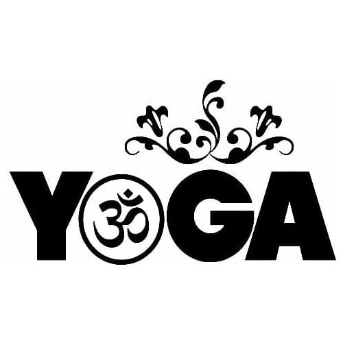 YOGA Meditation Decal High Quality Car Decoration Personality Pvc Car Window Waterproof Sticker Black/white, 16cm*9cm
